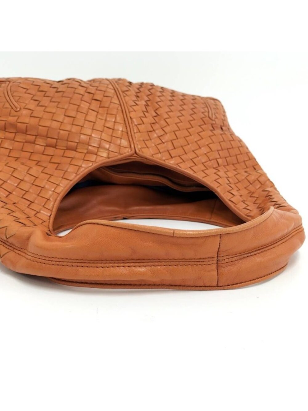 ★SOLD★ Bottega Veneta Intrecciato Shoulder Bag Leather Orange - Picture 4 of 10